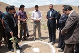 مراسم کلنگ زنی سالن چند منظوره نصراباد و بازدید از مجموعه ورزشی علی آباد با حضور فرماندار تفت